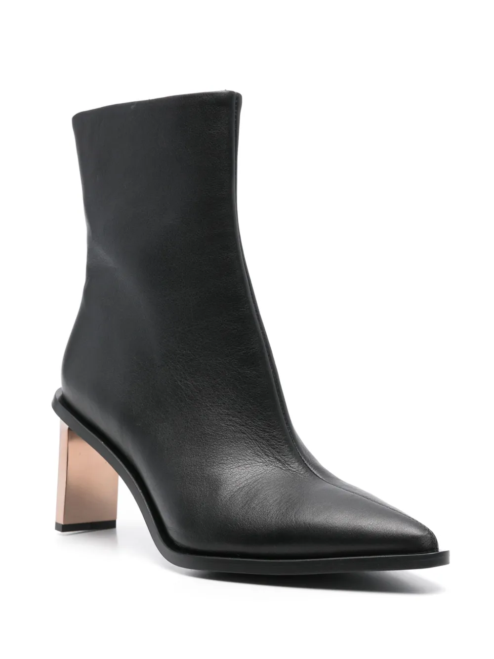 Calvin Klein 75mm leather ankle boots Black