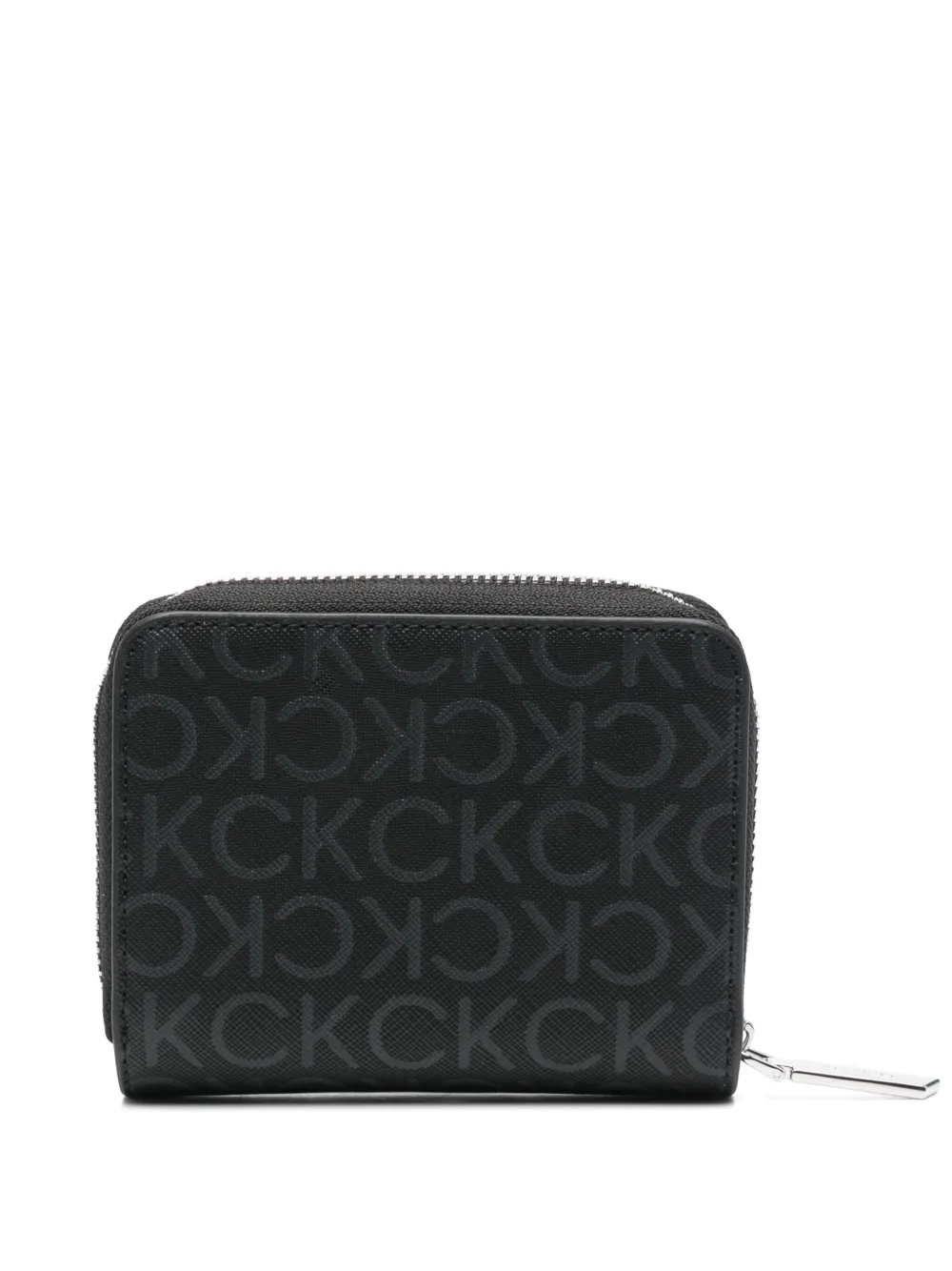 Calvin Klein logo zip-around wallet - Zwart