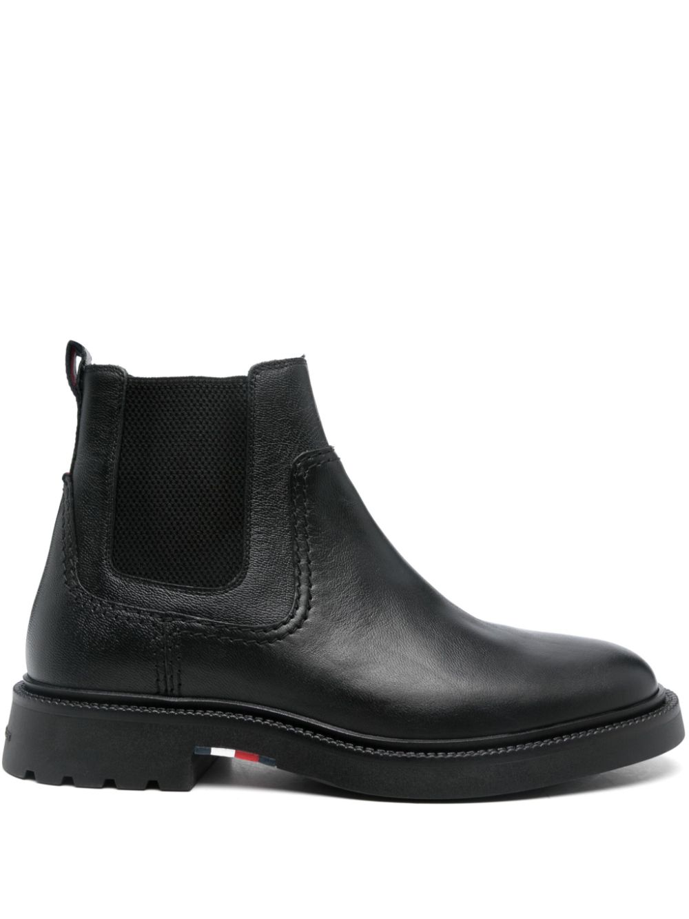 Tommy Hilfiger leather boots Black