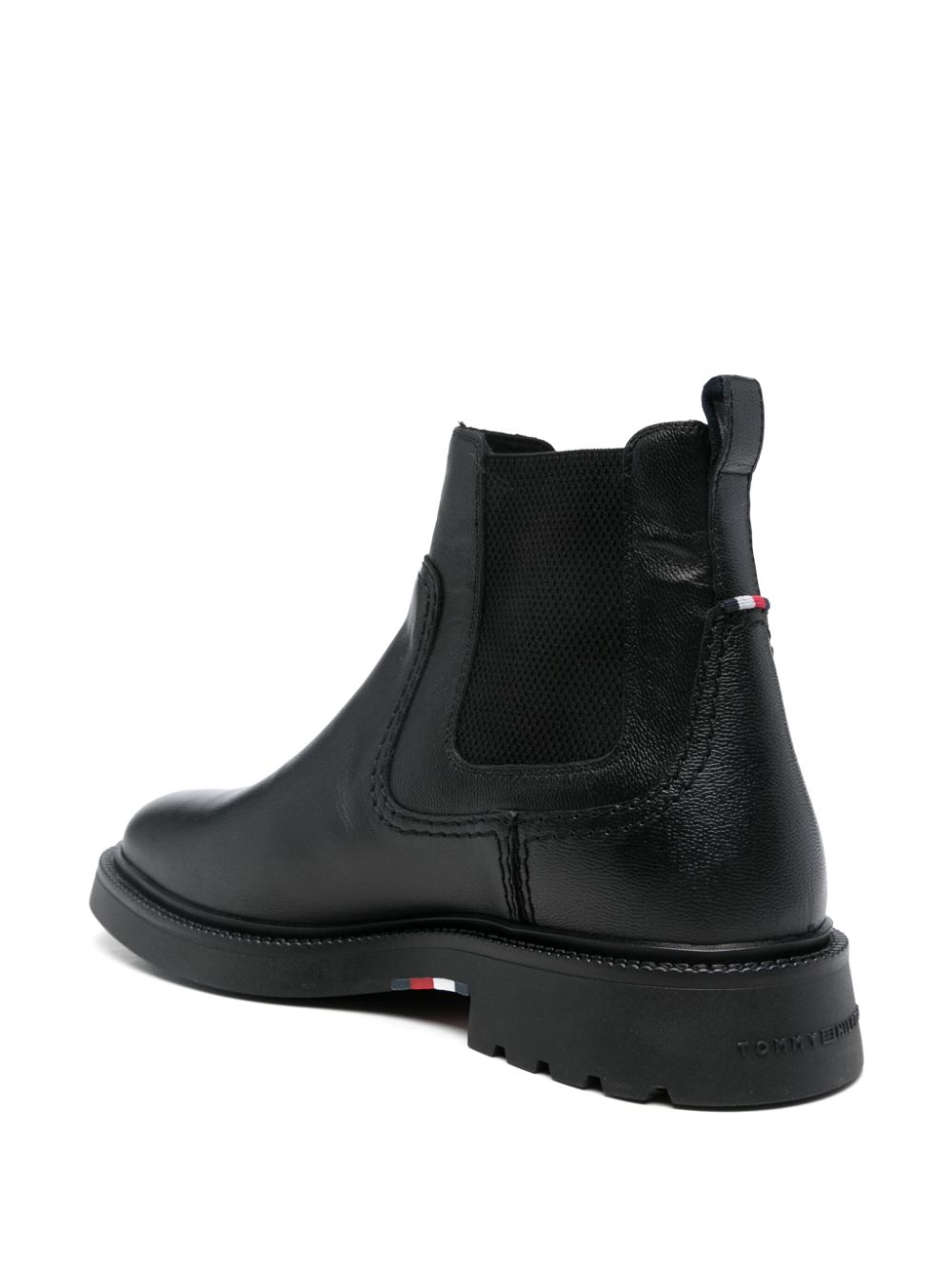 Tommy Hilfiger leather boots Black