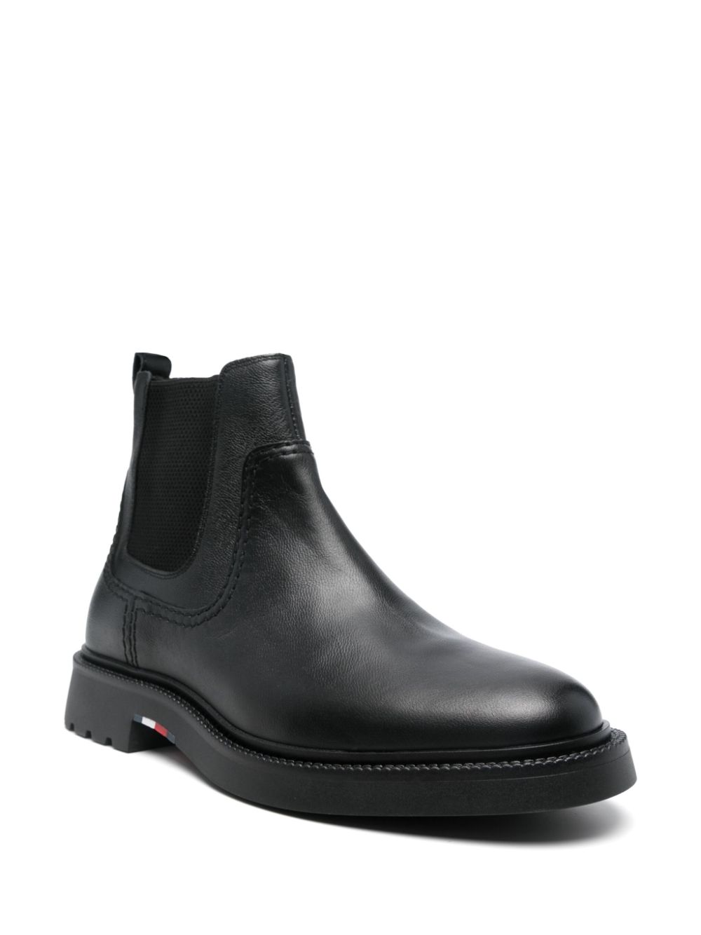 Tommy Hilfiger leather boots - Zwart