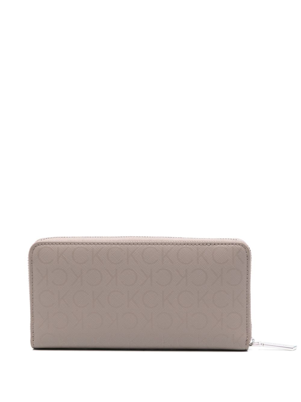 Calvin Klein large logo zip-around wallet - Bruin