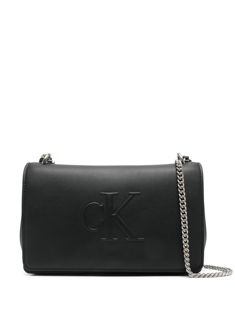 logo-embossed cross body bag