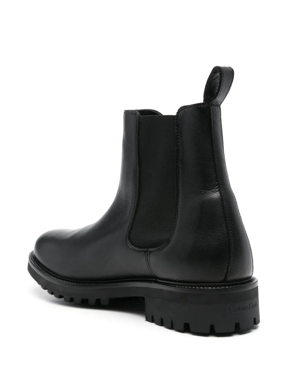 Calvin Klein leather Chelsea boots Black