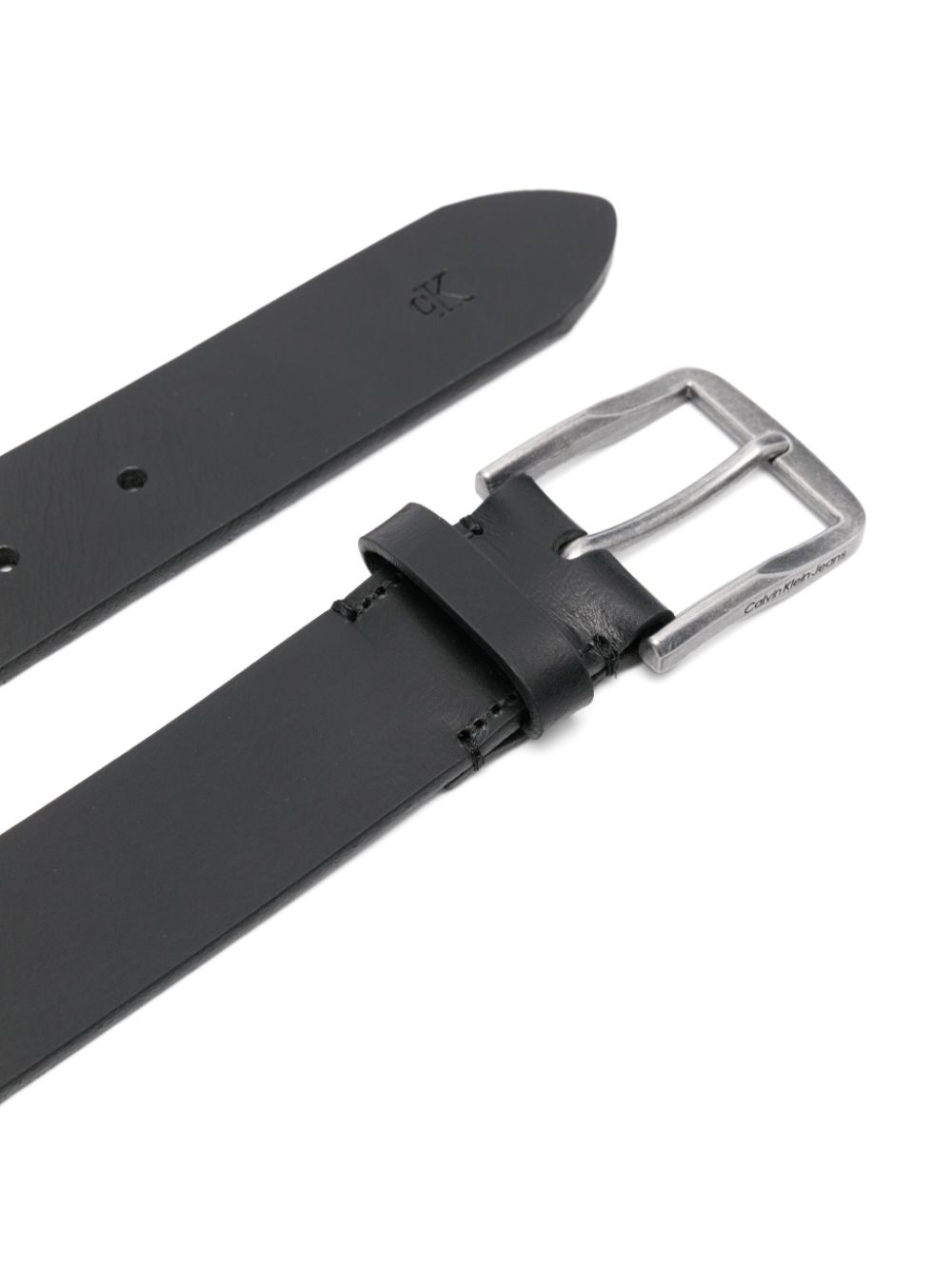 Calvin Klein Jeans leather belt - Zwart