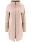 Herno zip-up virgin wool coat - Neutrals