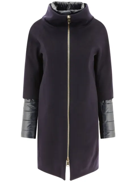 Herno zip-up virgin wool coat 