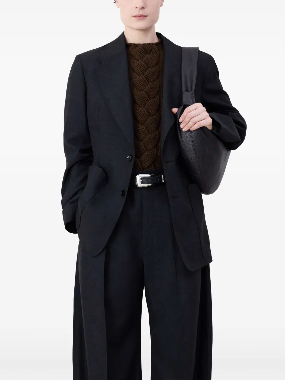 LEMAIRE Fortune Croissant schoudertas Bruin