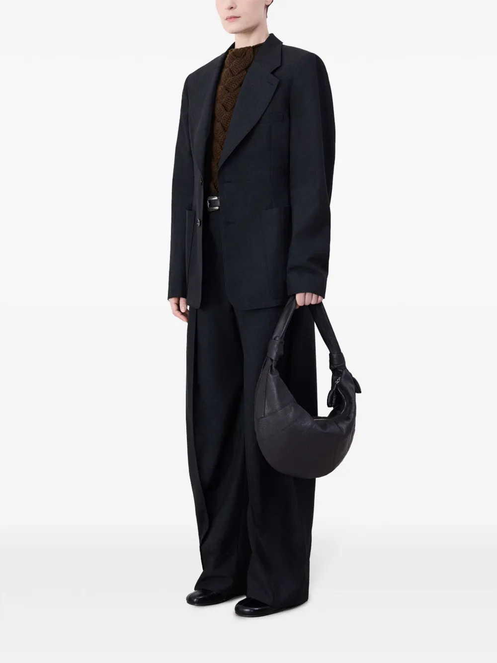 LEMAIRE Fortune Croissant schoudertas Bruin