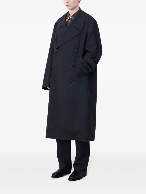 Lemaire|COATS (SOFT TAILORED COAT (CO1082 LF1280 210)) LEMAIRE Double Breasted Tailored Coat | Blue | FARFETCH
