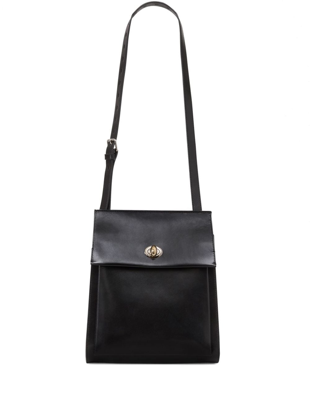 Lemaire Seed Leather Shoulder Bag In Schwarz