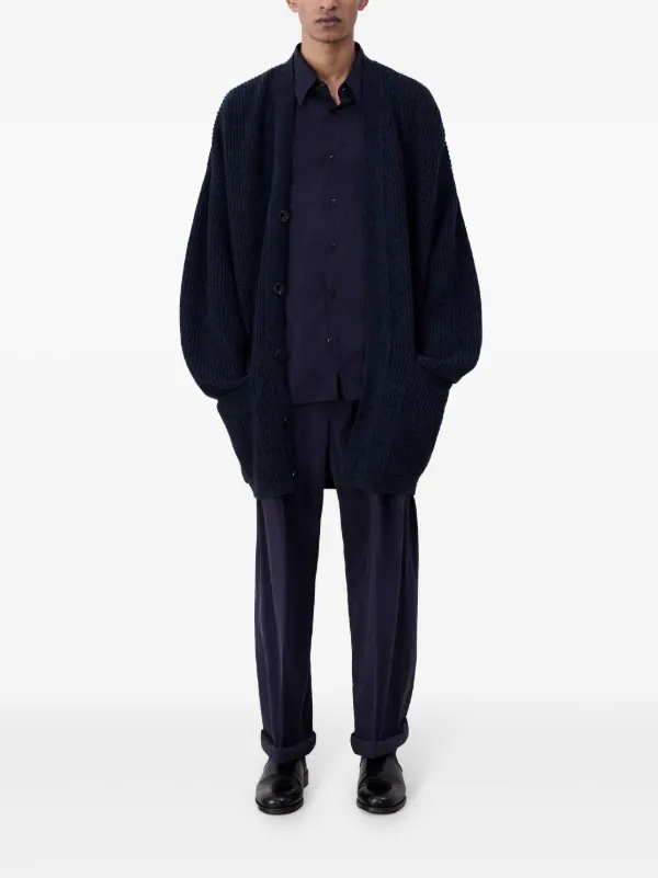 LEMAIRE リブ カーディガン | ブルー | FARFETCH JP