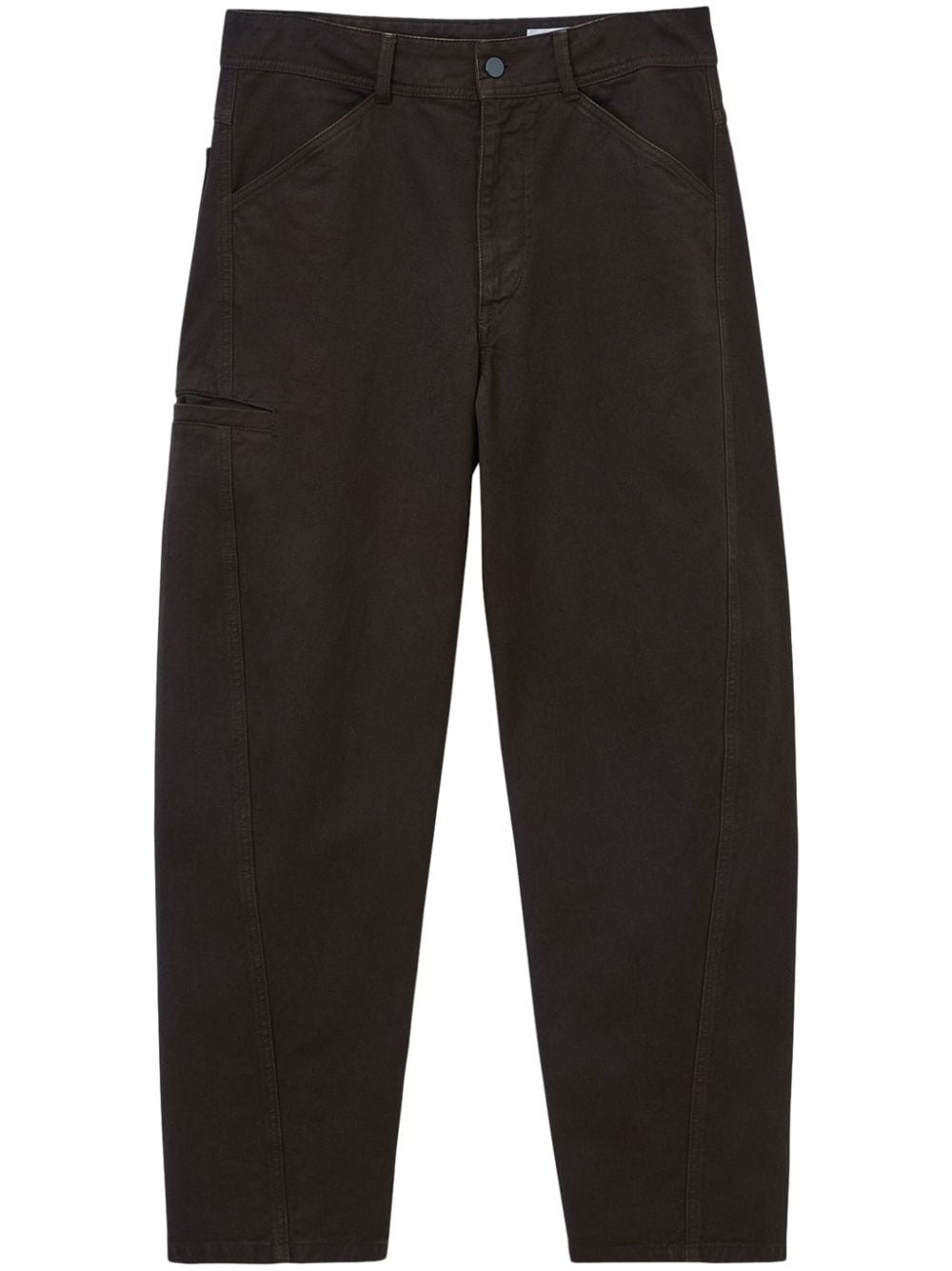 Twisted tapered trousers