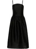 Self-Portrait taffeta midi dress - Black