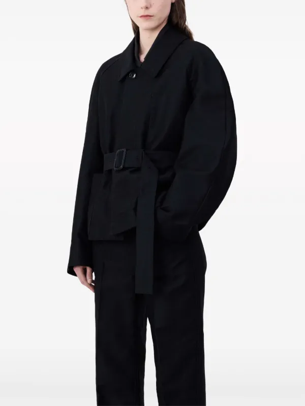 LEMAIRE Belted Two Pocket Jacket | Black | FARFETCH