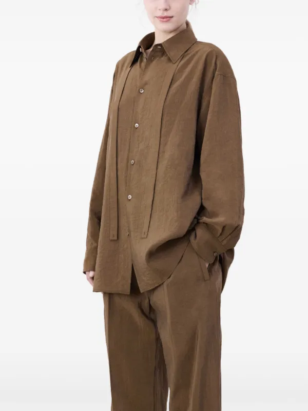 LEMAIRE タイクロージャー シャツ | ブラウン | FARFETCH JP