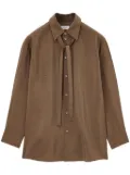 LEMAIRE tie fastening shirt - Brown