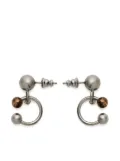 LEMAIRE Rattle brass earrings - Silver