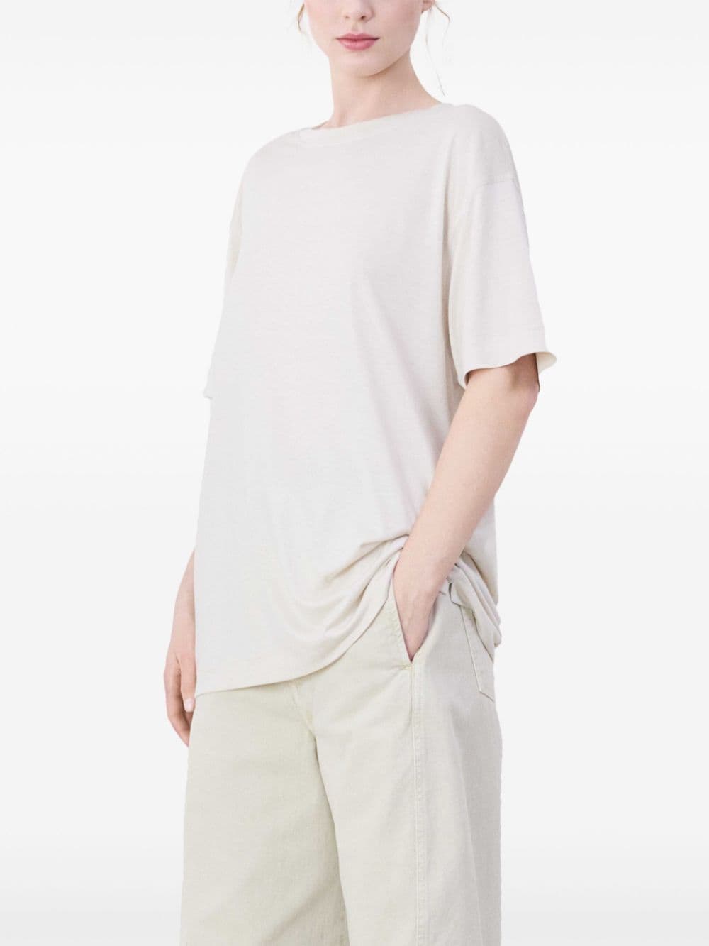 Shop Lemaire Short-sleeve T-shirt In Neutrals