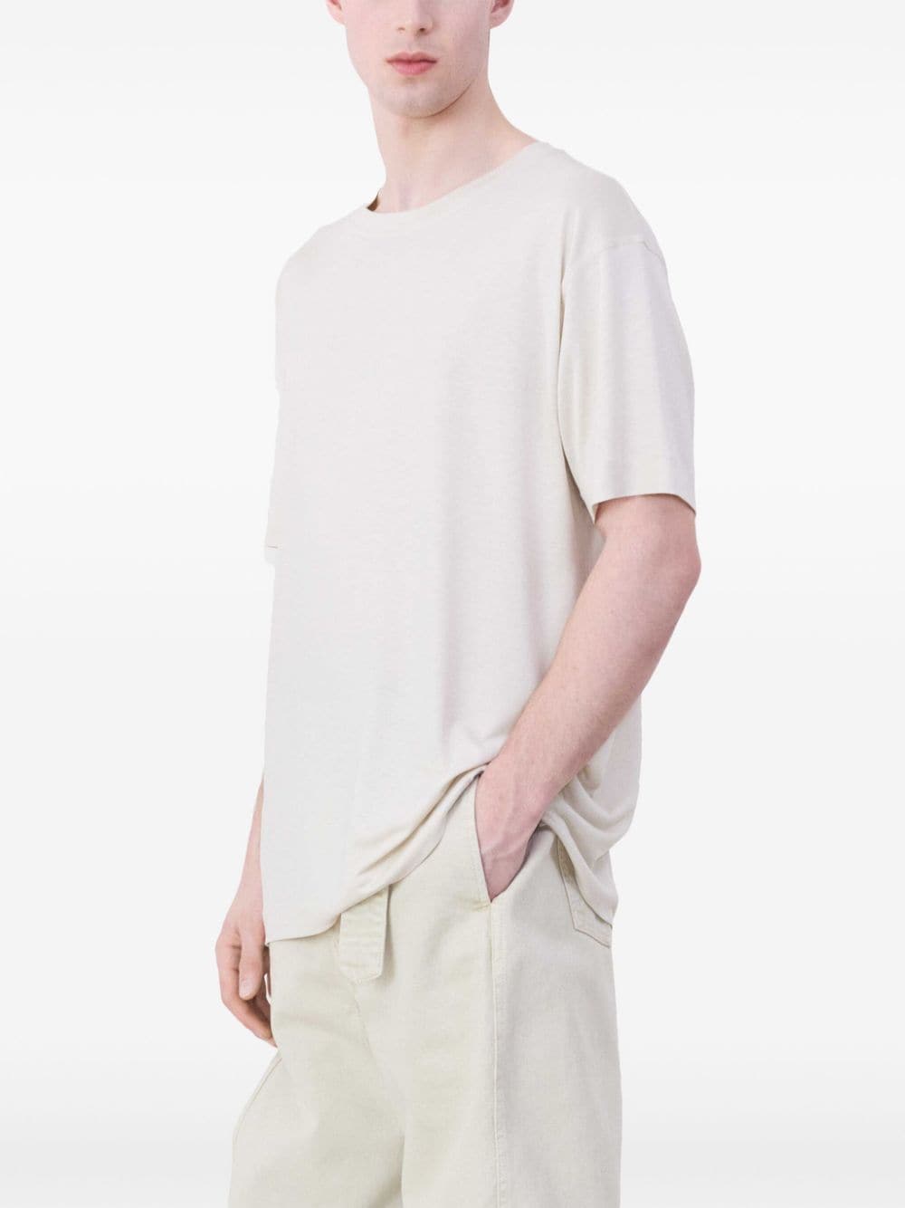 Shop Lemaire Short-sleeve T-shirt In Neutrals