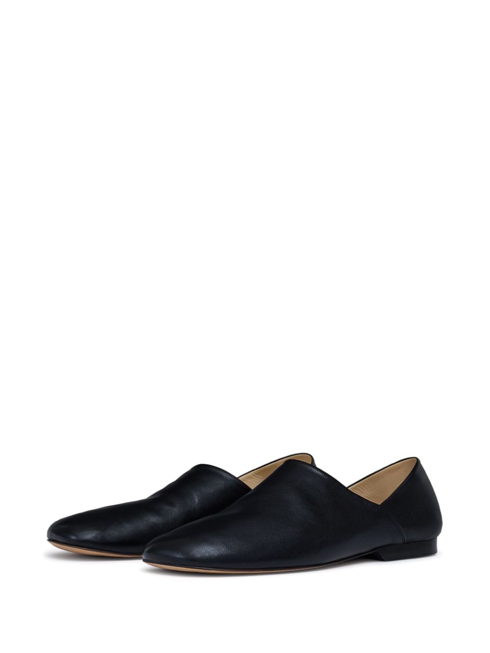 LEMAIRE Leren slippers - Zwart