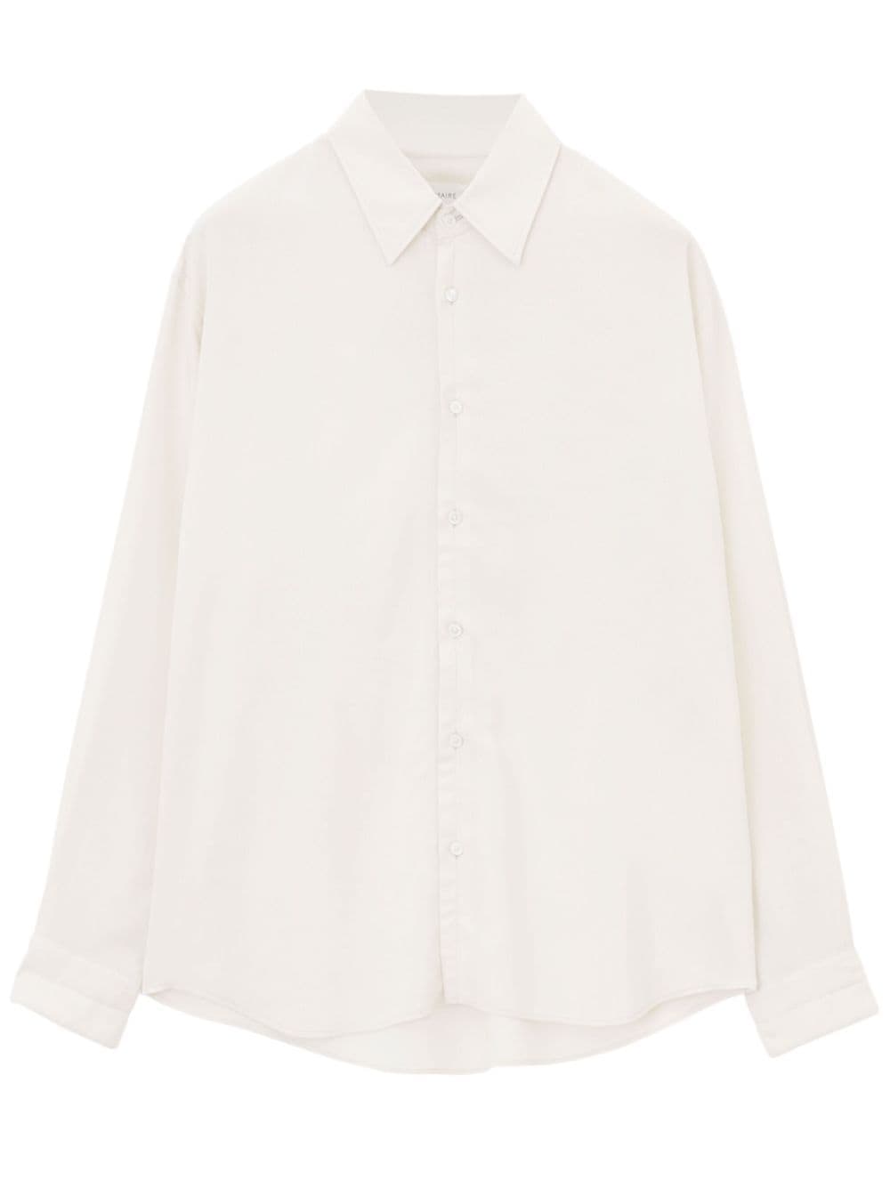 Shop Lemaire Long-sleeve Polo Shirt In Neutrals