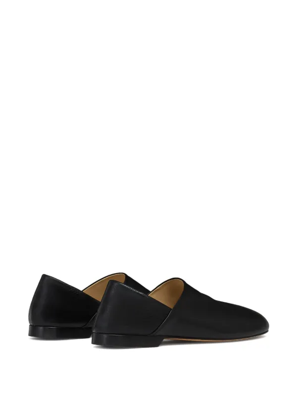 LEMAIRE folding-heel Leather Slippers | Black | FARFETCH