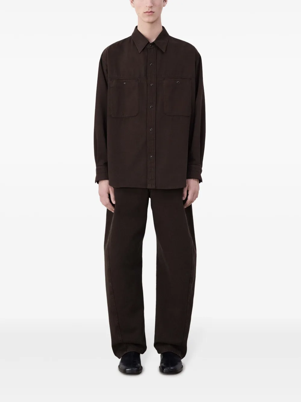 LEMAIRE Denim overhemd - Bruin