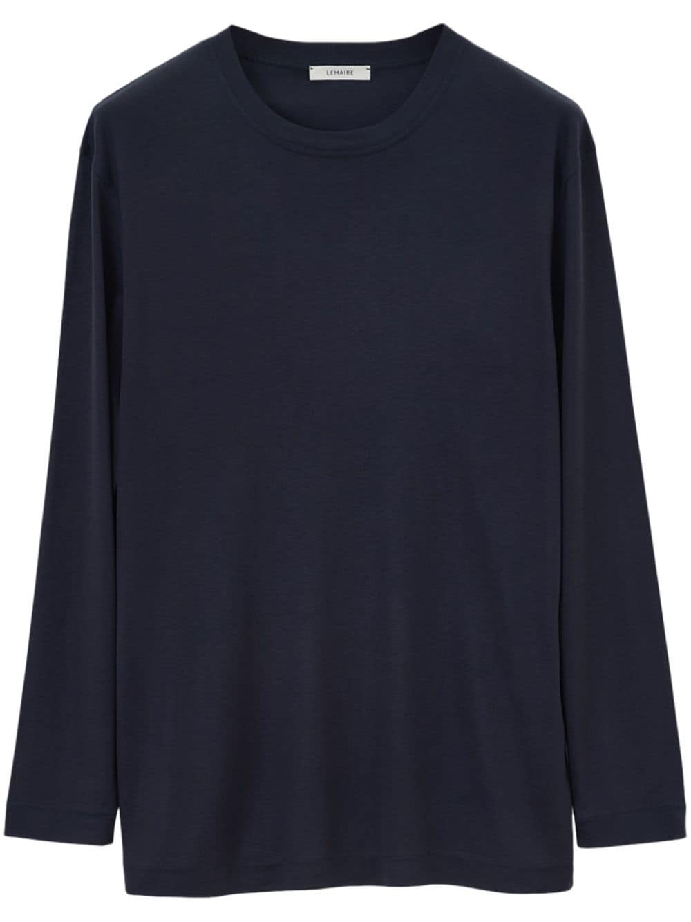 Shop Lemaire Long-sleeve Cotton T-shirt In Black