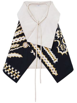 LEMAIRE graphic-print Wadded Blanket | Black | FARFETCH