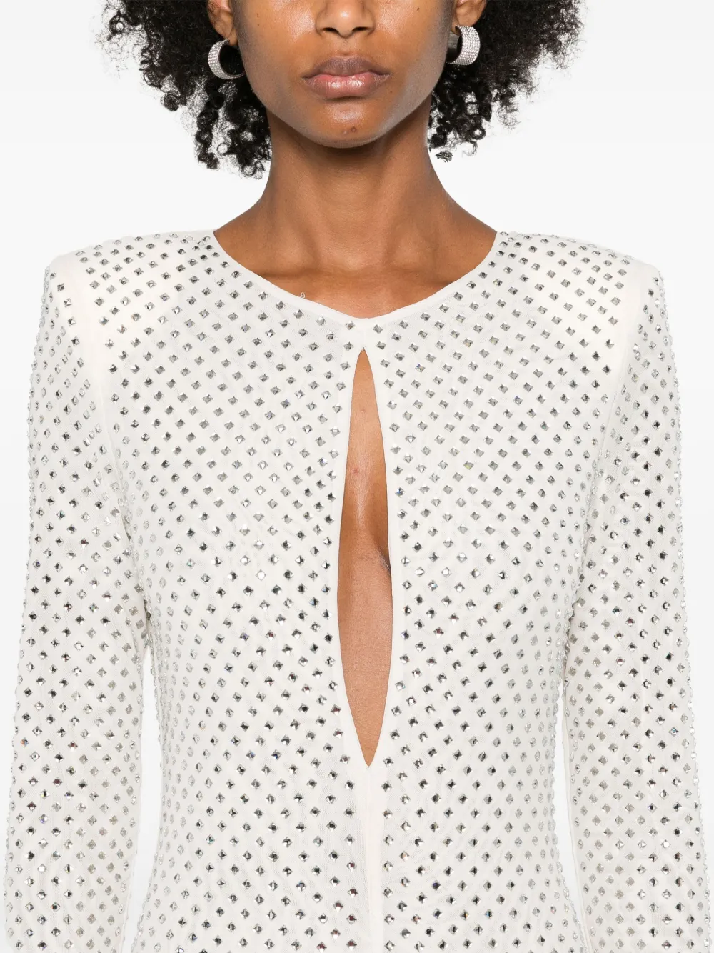 SELF-PORTRAIT RHINESTONE-EMBELLISHED MAXI DRESS 