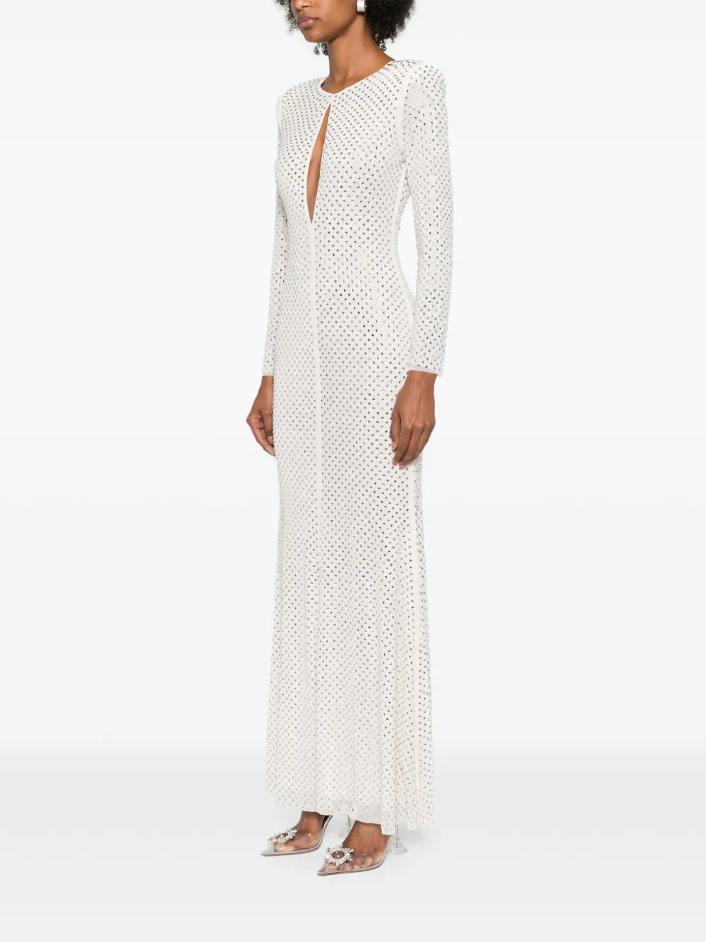 SELF-PORTRAIT RHINESTONE-EMBELLISHED MAXI DRESS 