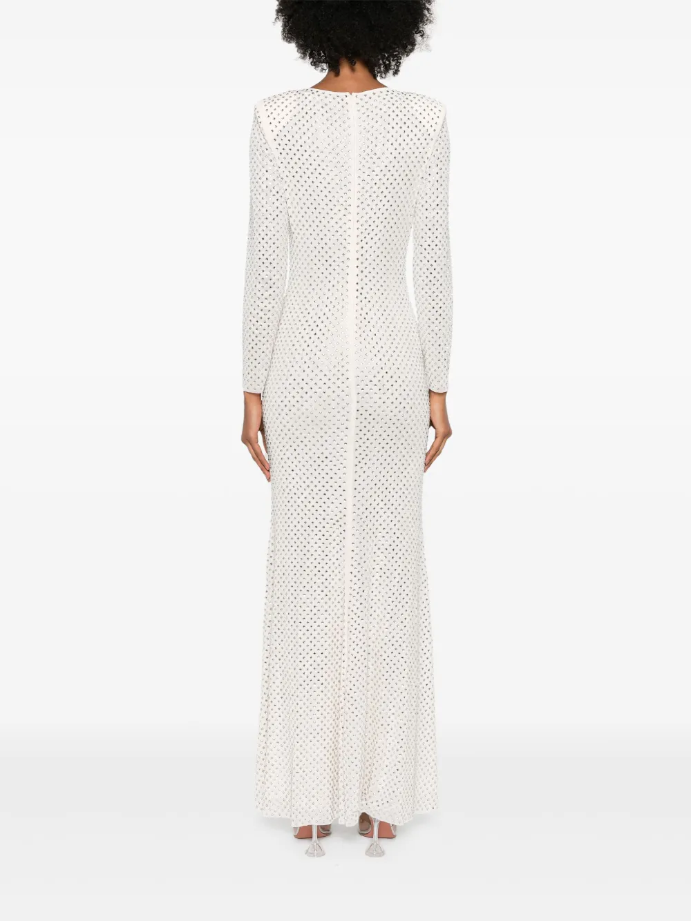 SELF-PORTRAIT RHINESTONE-EMBELLISHED MAXI DRESS 