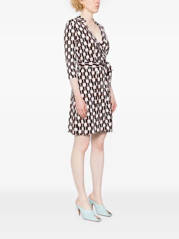 DVF Diane Von Furstenberg Jeanne シルクドレス | ブラウン | FARFETCH JP