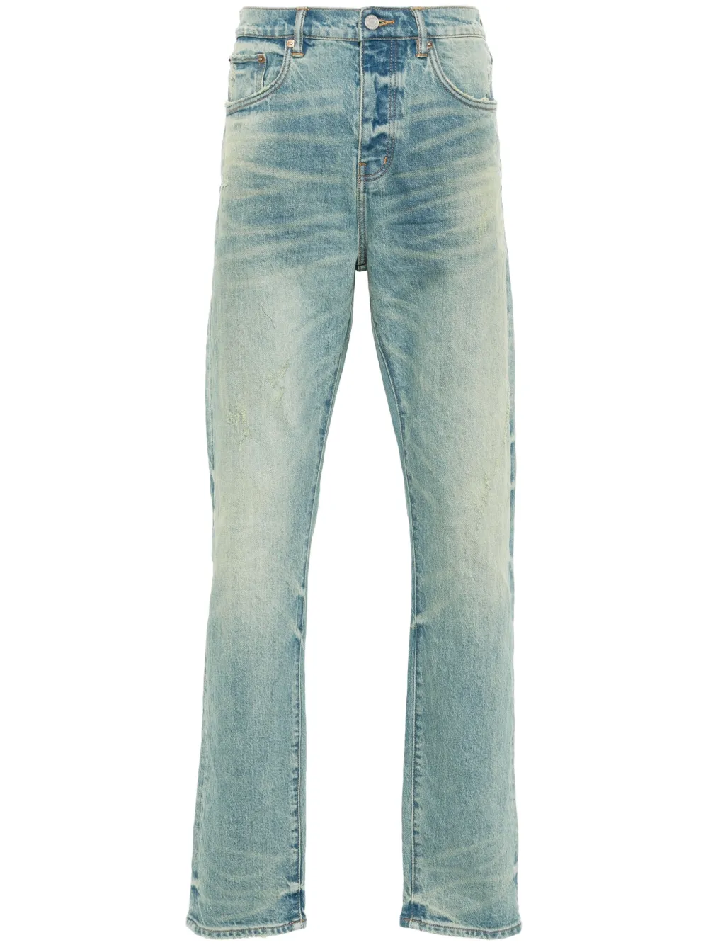 Purple Brand Jeans met toelopende pijpen Blauw