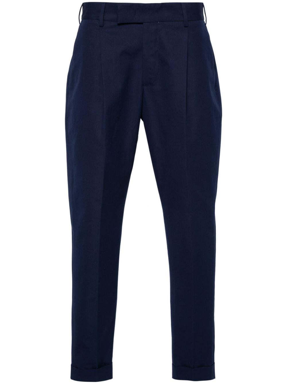 Pt Torino Edge Mid-rise Tailored Trousers In Blue