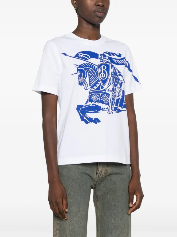 Burberry Equestrian Knight-print T-shirt | White | FARFETCH JO