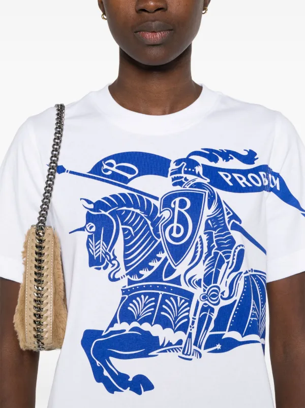 Burberry Equestrian Knight-print T-shirt | White | FARFETCH JO