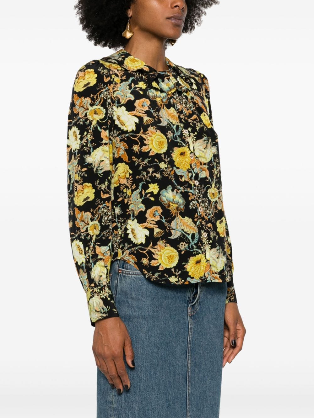 Shop Ulla Johnson Veron Blouse In Black