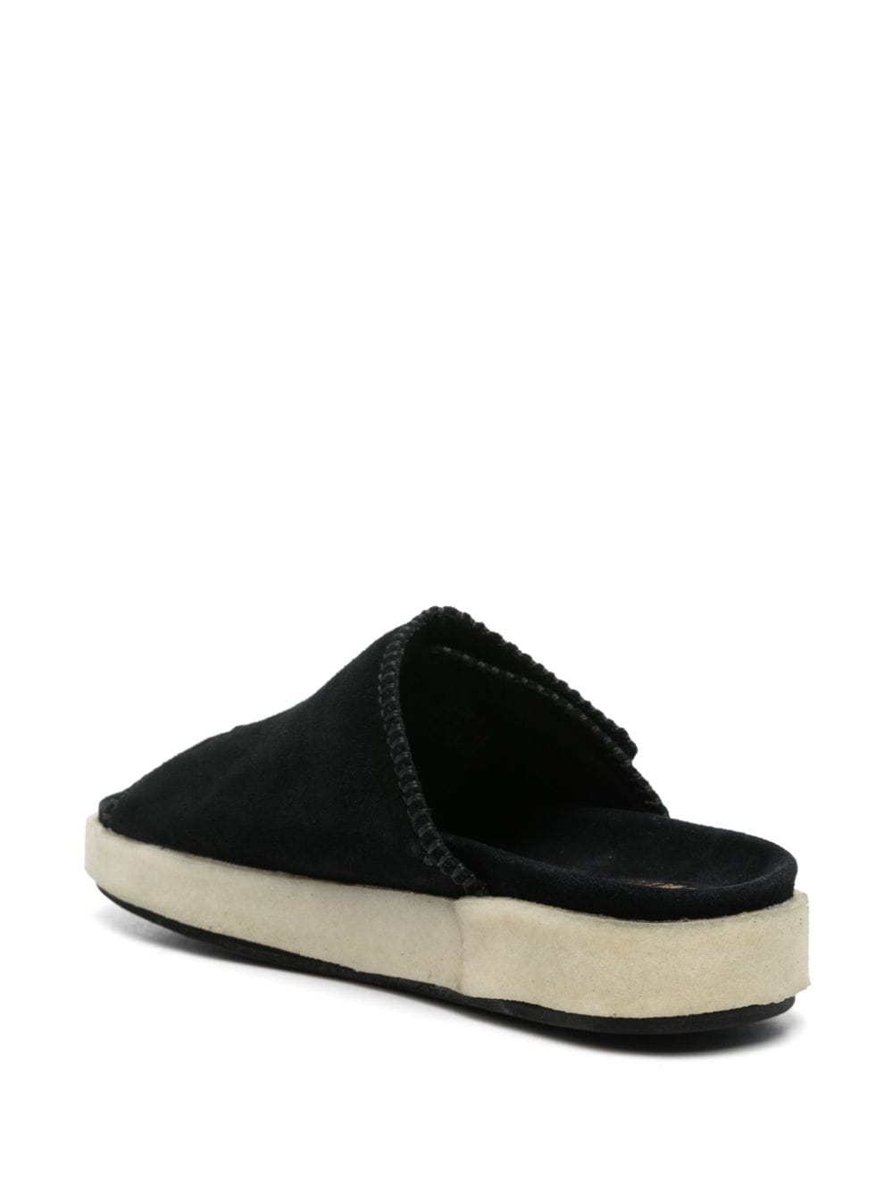 Clarks Originals Overleigh suède slippers Zwart