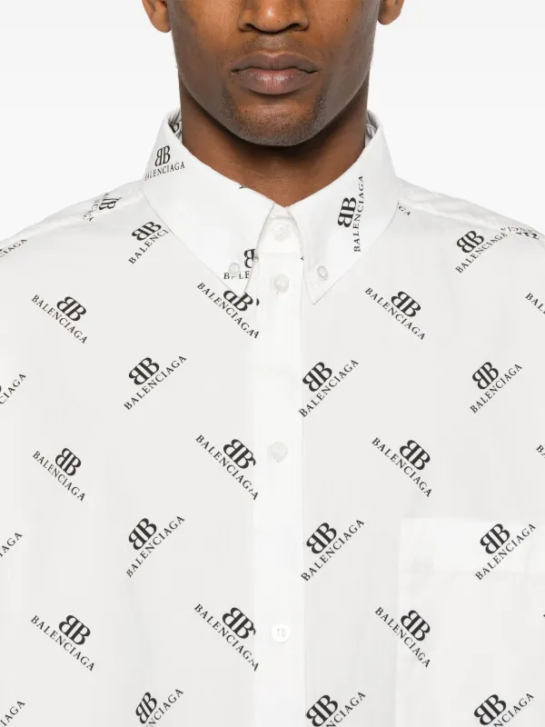 Balenciaga BB-print Cotton T-shirt | White | FARFETCH
