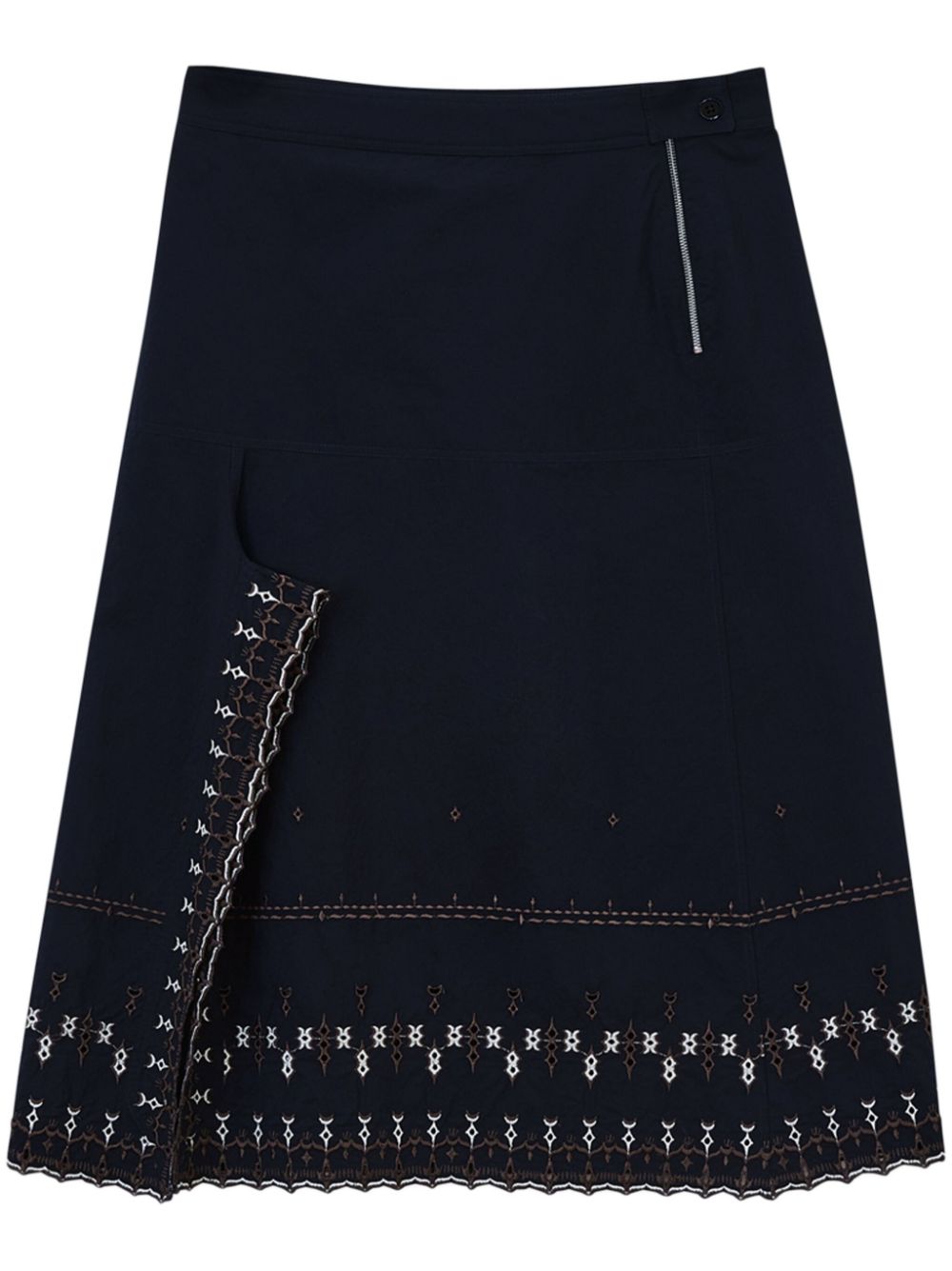 LEMAIRE Embroidered Skirt - Black