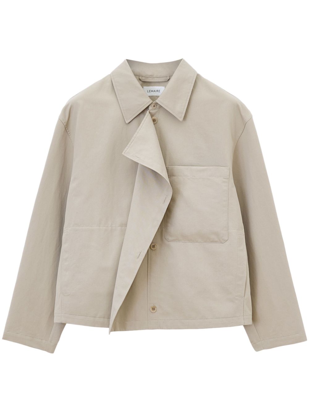 LEMAIRE asymmetric box jacket - Neutrals