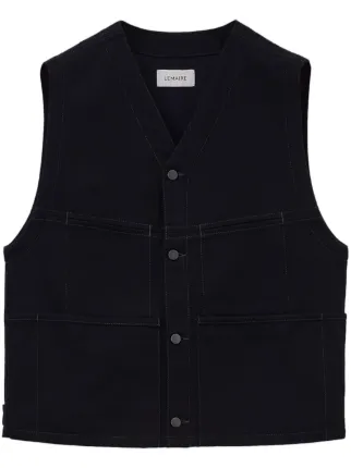 LEMAIRE ノーカラーベスト | ブラック | FARFETCH JP