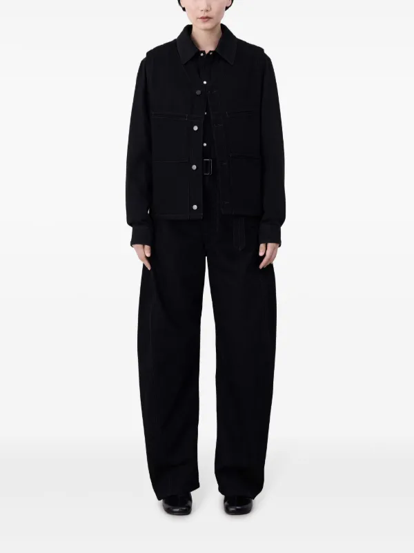 LEMAIRE ノーカラーベスト | ブラック | FARFETCH JP