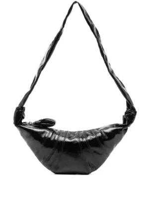LEMAIRE Medium Croissant Leather Shoulder Bag | Black | FARFETCH ZA