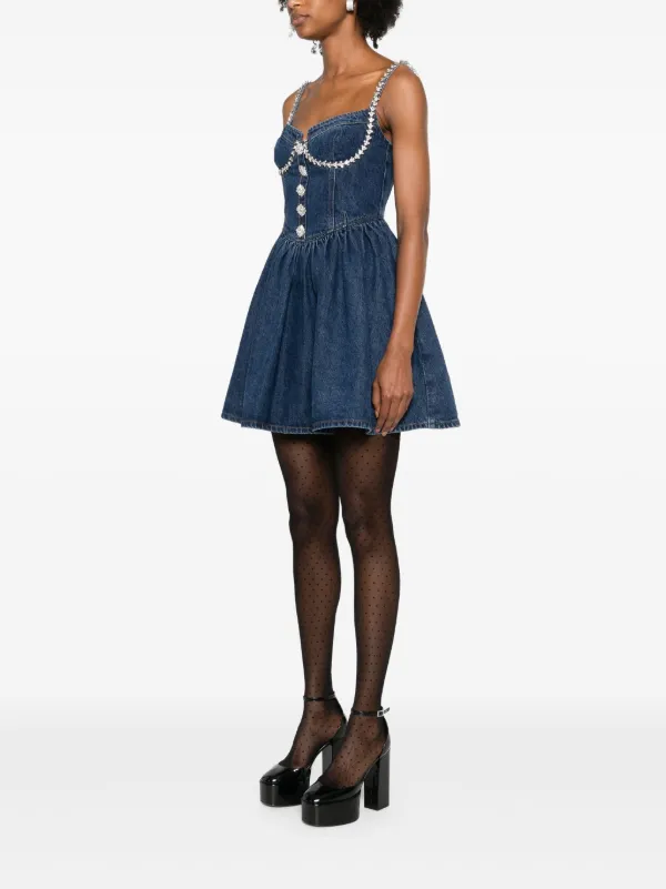 Embellished denim dress hotsell