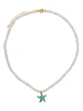 Eshvi Pearl Starfish necklace - White