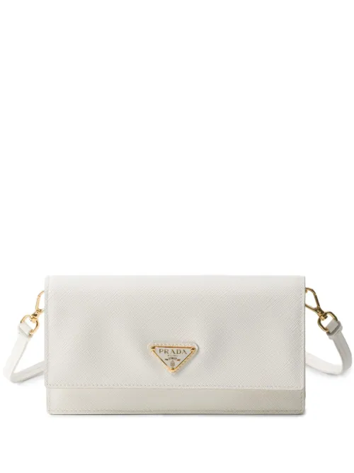 Mini sac en cuir à plaque logo - Prada - Modalova
