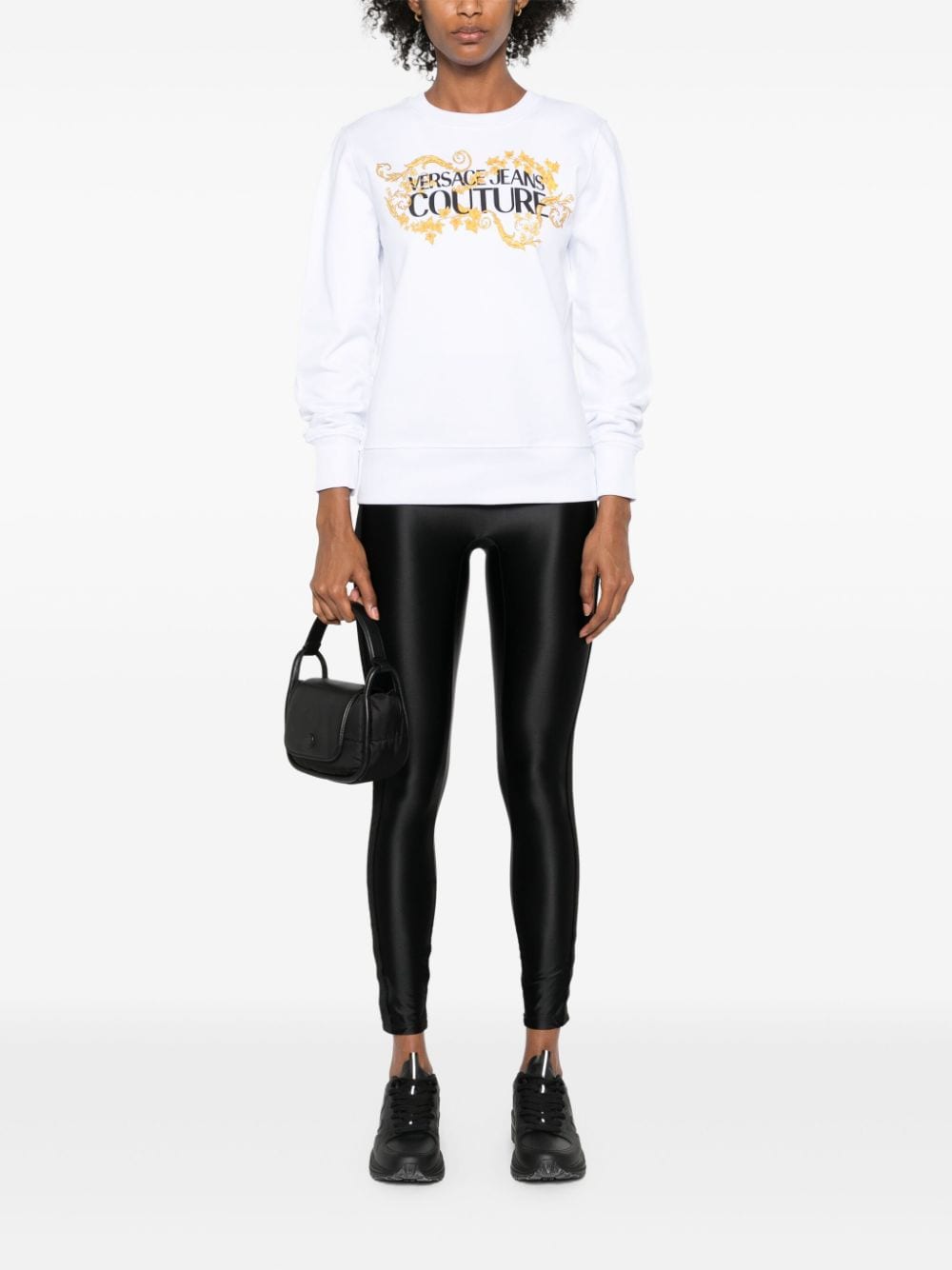 Versace Jeans Couture Sweater met logoprint - Wit